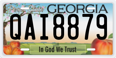 GA license plate QAI8879