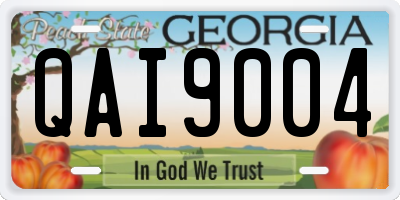GA license plate QAI9004