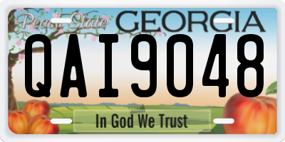 GA license plate QAI9048