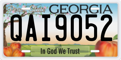 GA license plate QAI9052