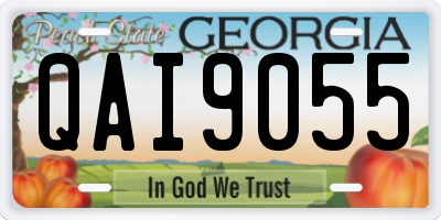 GA license plate QAI9055