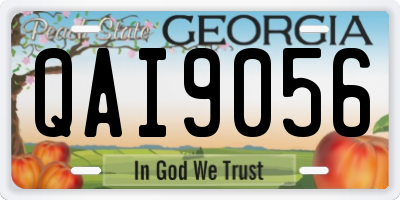 GA license plate QAI9056