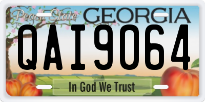 GA license plate QAI9064