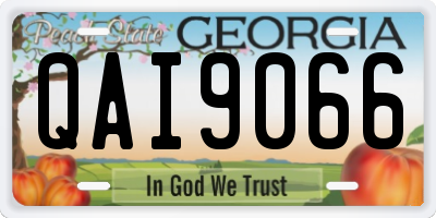 GA license plate QAI9066