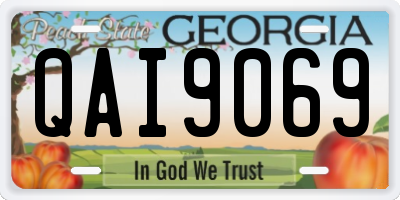 GA license plate QAI9069