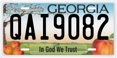 GA license plate QAI9082