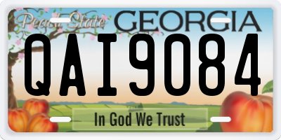 GA license plate QAI9084