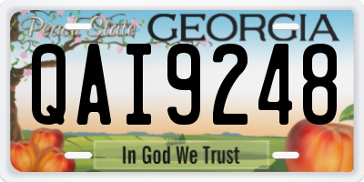 GA license plate QAI9248