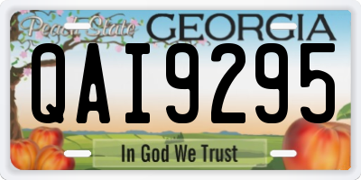 GA license plate QAI9295