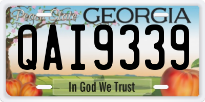 GA license plate QAI9339