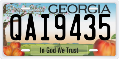 GA license plate QAI9435