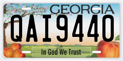 GA license plate QAI9440