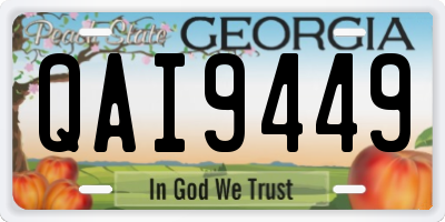 GA license plate QAI9449