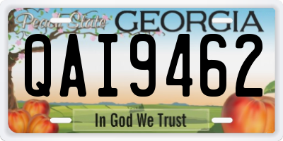 GA license plate QAI9462
