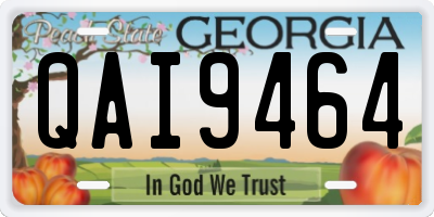 GA license plate QAI9464