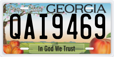 GA license plate QAI9469