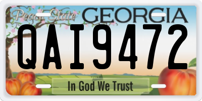 GA license plate QAI9472