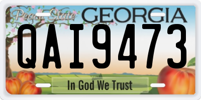 GA license plate QAI9473