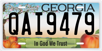 GA license plate QAI9479