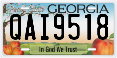 GA license plate QAI9518