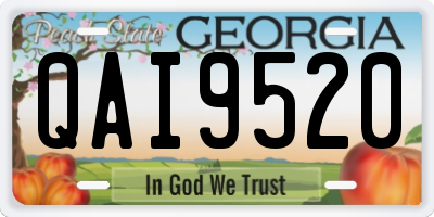GA license plate QAI9520