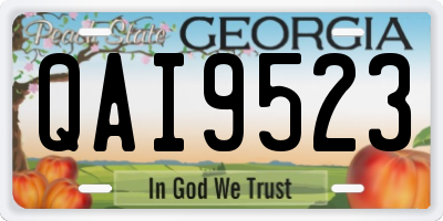 GA license plate QAI9523