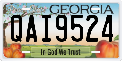 GA license plate QAI9524