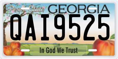 GA license plate QAI9525