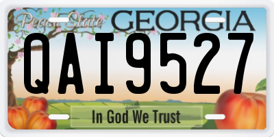 GA license plate QAI9527