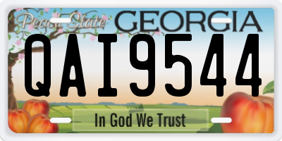 GA license plate QAI9544