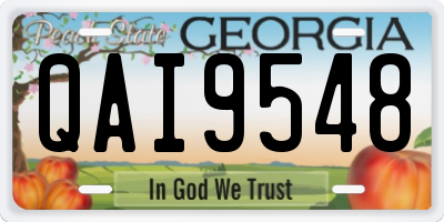 GA license plate QAI9548