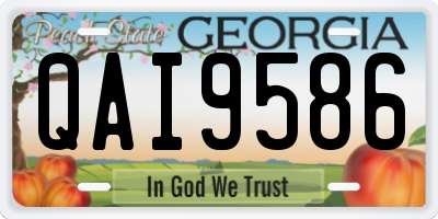 GA license plate QAI9586
