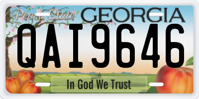 GA license plate QAI9646