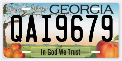 GA license plate QAI9679