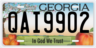 GA license plate QAI9902