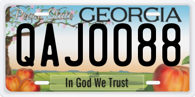 GA license plate QAJ0088