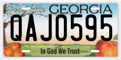 GA license plate QAJ0595