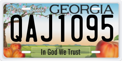 GA license plate QAJ1095