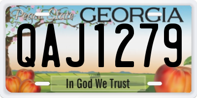 GA license plate QAJ1279