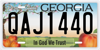 GA license plate QAJ1440