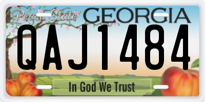 GA license plate QAJ1484