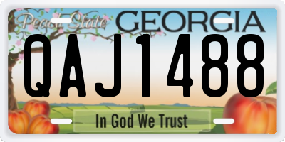 GA license plate QAJ1488