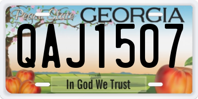 GA license plate QAJ1507