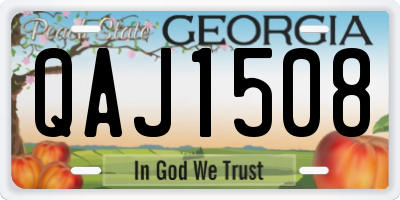 GA license plate QAJ1508