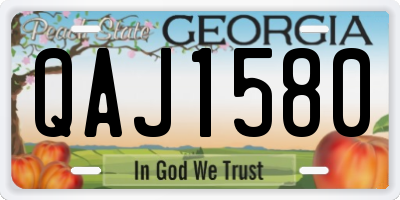 GA license plate QAJ1580