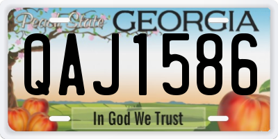 GA license plate QAJ1586