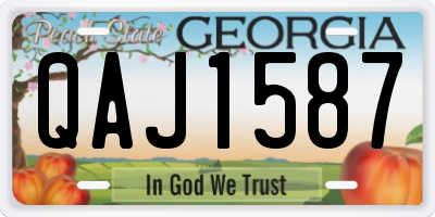 GA license plate QAJ1587