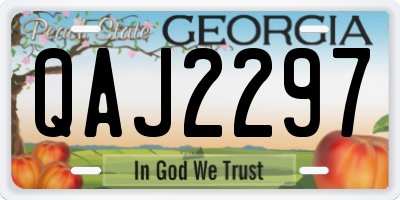 GA license plate QAJ2297