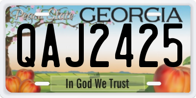 GA license plate QAJ2425
