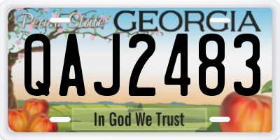 GA license plate QAJ2483
